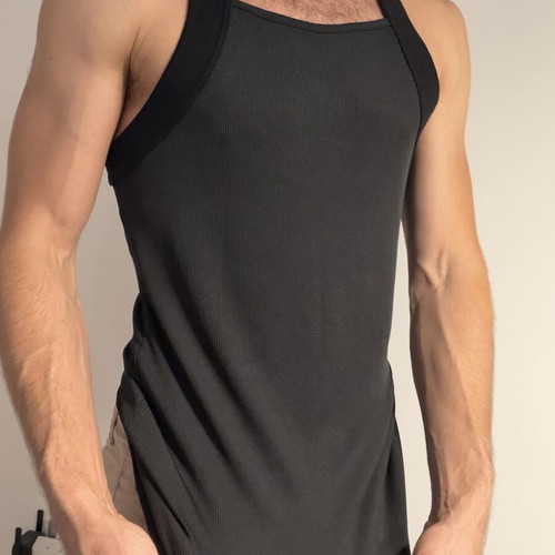 Men's Sleeveless Shirt black, size M, new