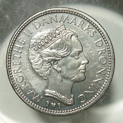 10 Kroner Denmark 1979 coin used with Margrethe II portrait