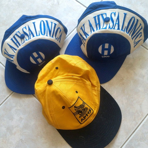 Aris and Iraklis Thessaloniki embroidered caps new