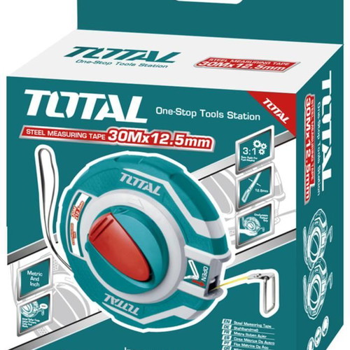 Measuring tape 30m new, metal 12.5mm