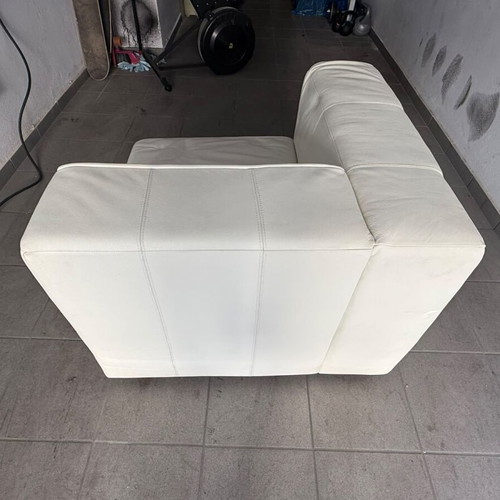 Bo Concept corner armchair like new, white leather