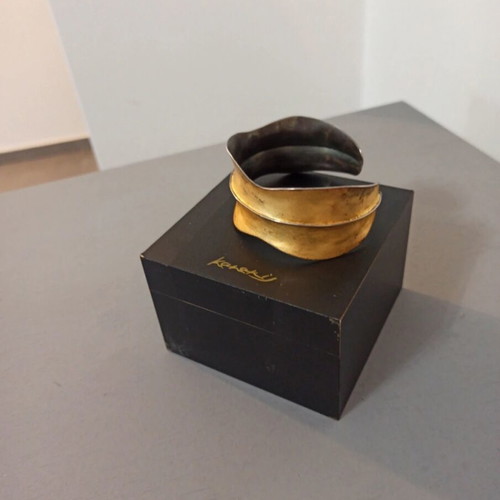 Silver bracelet like new with gold leaf coating