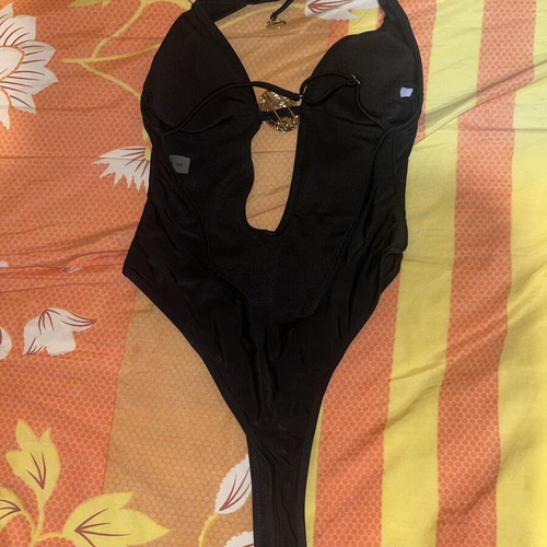 Swimsuit like new, black and multicolor, sizes XS and S