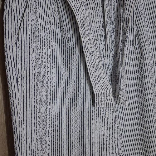 Striped pants with belt used, straight fit, H&M, size S