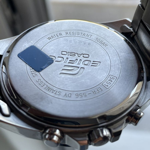 Casio Edifice wristwatch, blue and silver