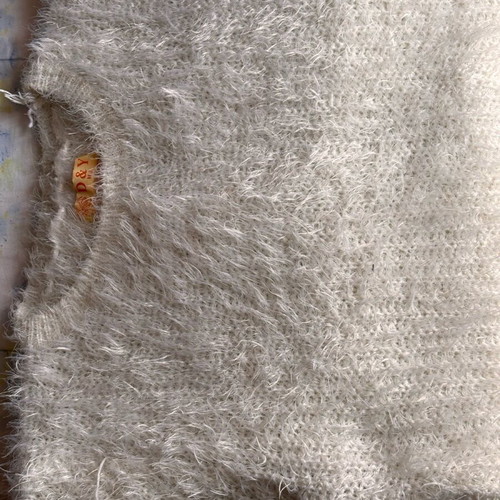 Women's winter sweater used, white, size M/L