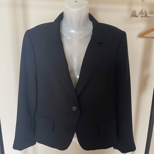 Zara jacket L like new, black with lace sleeve details