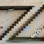  Κολιέ μεταλλικό επίχρυσο με μπλε μάτι