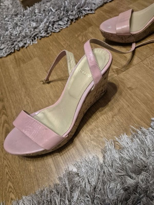 Pink wedge sandals used size 37-38