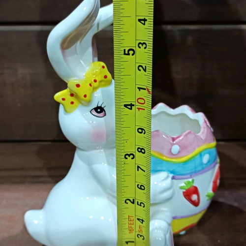 Vintage Easter egg holder bunny new