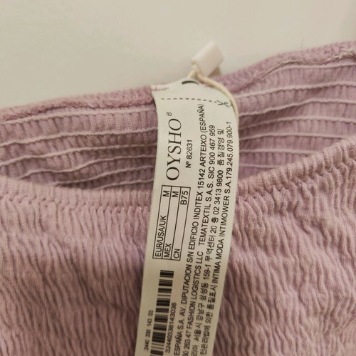 Oysho Crinkle Bikini Set Lilac new with tags, Top M Bottom L