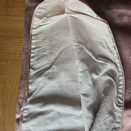 Bed Cover Satin Fabric 2 Pieces Used, Cotton Lined