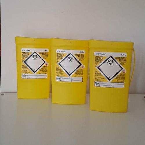 Sharps Containers 0.45L new, set of 3