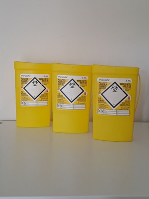 Sharps Containers 0.45L new, set of 3