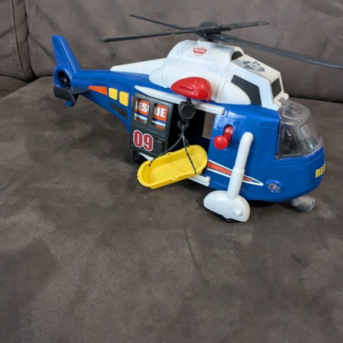 Dickie helicopter with sound and rotor and pulley movement like new