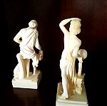  Αλαβάστρινα αγαλματίδια Διογένη & Αρχιμήδη