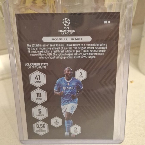 Romelu Lukaku Topps Black Edge card