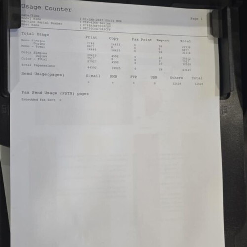 Samsung Printer CLX-6260FD used multifunction color laser printer