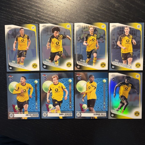 Dortmund 8x lot 2025-26 Topps Chrome and Topps Finest base cards