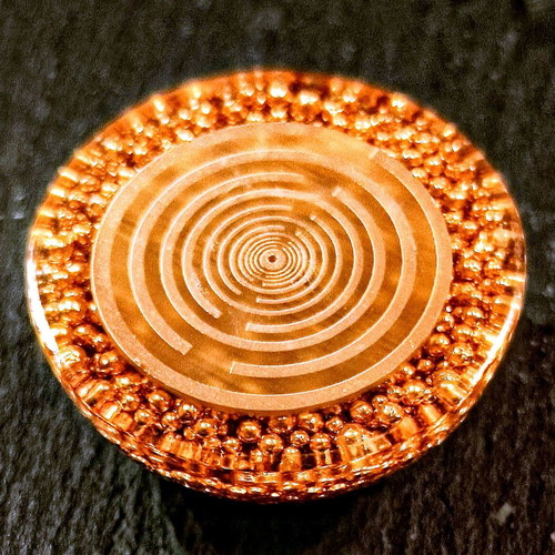 Orgonite Golden Copper Shield like new with gold-plated MWO antennas