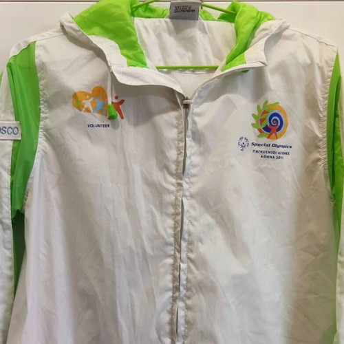 Special Olympics Athens 2011 volunteer shirt and jacket new with pouch