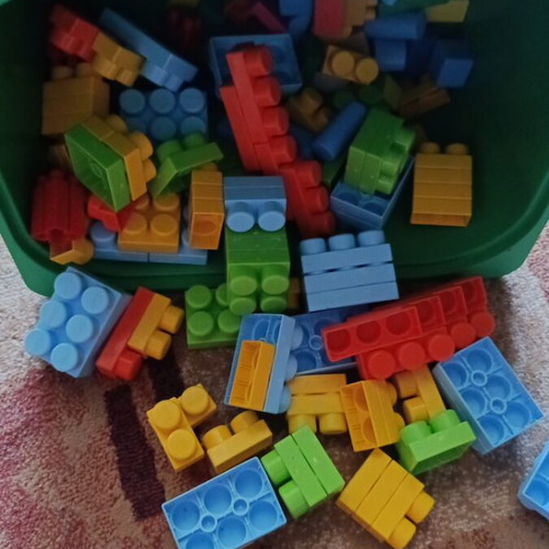 Baby Building Blocks set like new, approx. 110 pieces, various colors