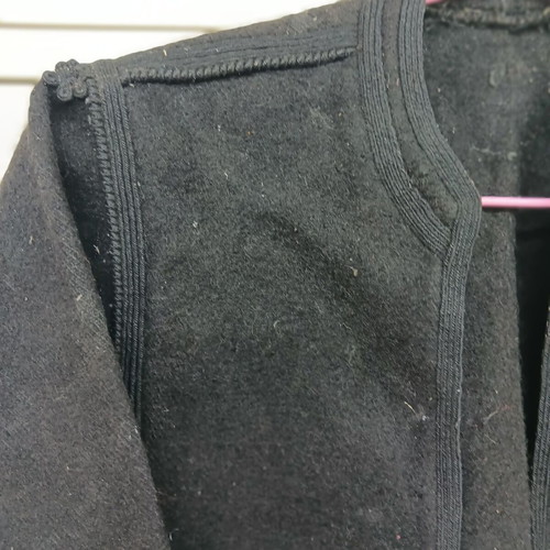Traditional wool black coat used, collectible