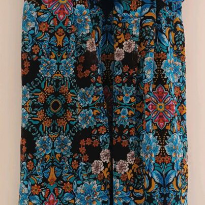 Sandra Darren midi sleeveless dress Medium like new, black and blue