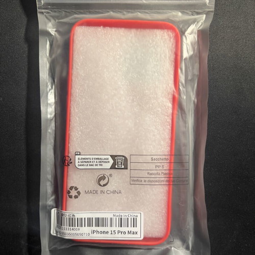 Iphone 15 Pro Max red plastic case new