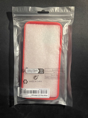 Iphone 15 Pro Max red plastic case new
