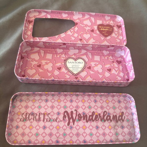 Santoro metal double compartment pencil case