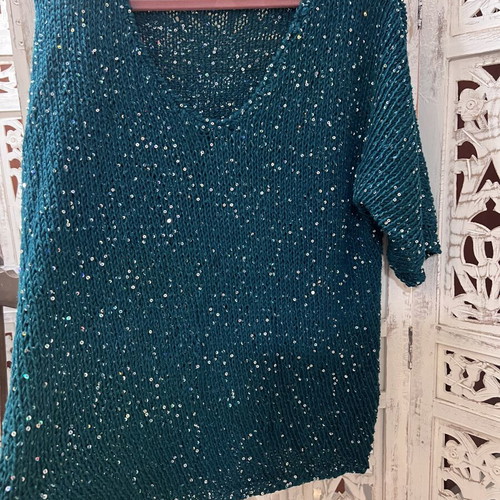 Handmade summer knit sweater like new, one size
