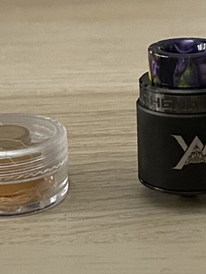 GeekVape Athena Squonk RDA μεταχειρισμένο, gun metal με επιπλέον drip tip