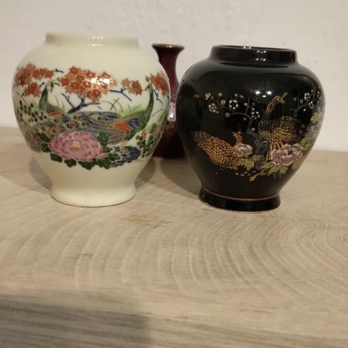 Miniature porcelain jars like new, height 8 cm
