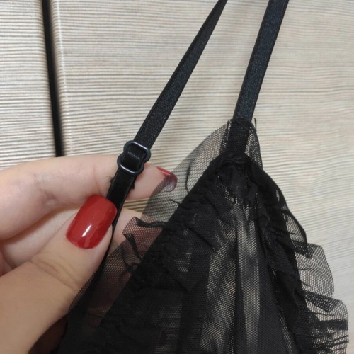 Brand new - Oysho - Babydoll lingerie camisole sexy top bralette Vintage / διαφανές νεγκλιζέ τούλινο