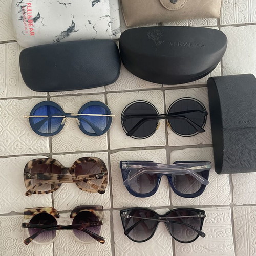 Sunglasses pack of 6 used, Mati-Mati and Versace, multicolor