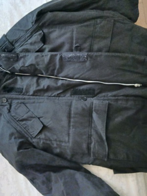 Μπουφάν σωμάτων ασφαλείας μεταχειρισμένο, μέγεθος 3XL, μαύρο, με ξύλωμα στο φερμουάρ