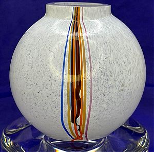 Kosta Boda Bertil Vallien Miniature Art Glass Vase ''Rainbow'' - VINTAGE 1980.