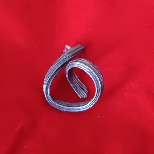 Handmade ring of oxidized silver with white topaz like new
