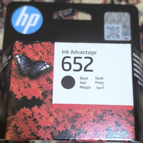 HP 652 Black Inkjet Ink new, sealed