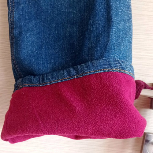 Jeans boot cut pants new with fleece lining blue XL