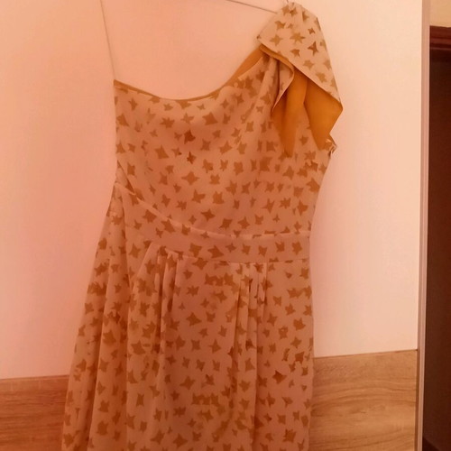 Denny Rose mini dress with one shoulder balloon style like new