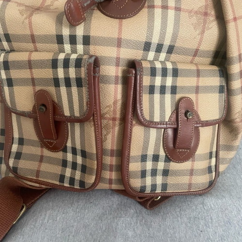 Burberry vintage backpack used, beige and brown