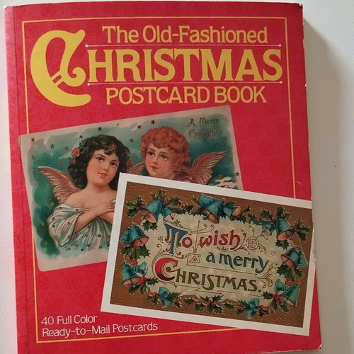 The Old-Fashioned Christmas Postcard Book used, 40 postcards