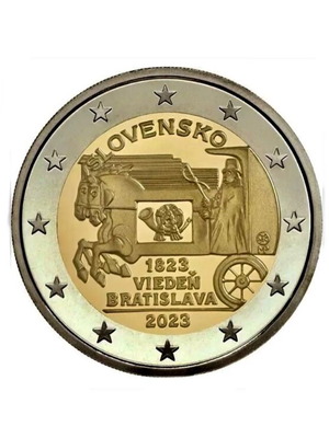 Slovakia 2 euro 2023 UNC από ρολό