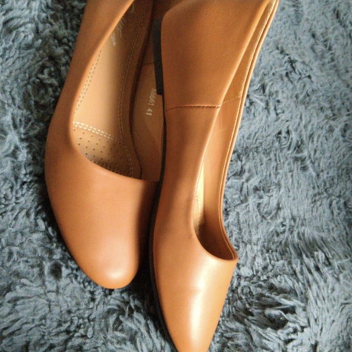 Primark Tampa Flat Ballerinas Size 41 New Beige Orange