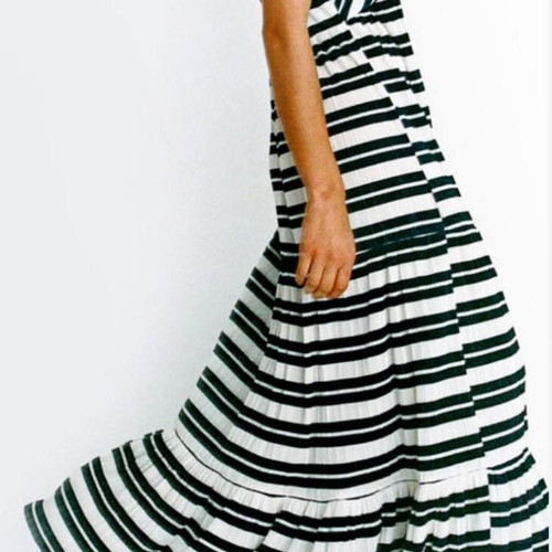 H&M dress XL new with tags, white and blue