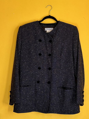 Yves Saint Laurent Rive Gauche vintage σακάκι από τουίντ, γαλλικό μέγεθος 46