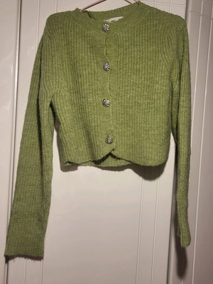 Mango Medium cardigan sweater used, green