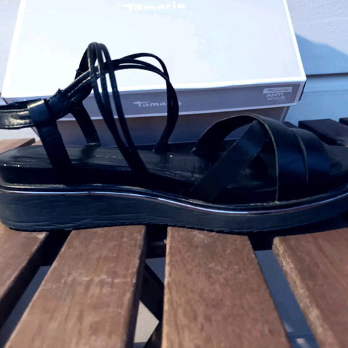 Tamaris Comfort women's sandals size 38 black like new